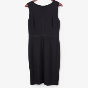 White House Black Market Sleeveless Sheath Dress Black Size 8 Streamlined